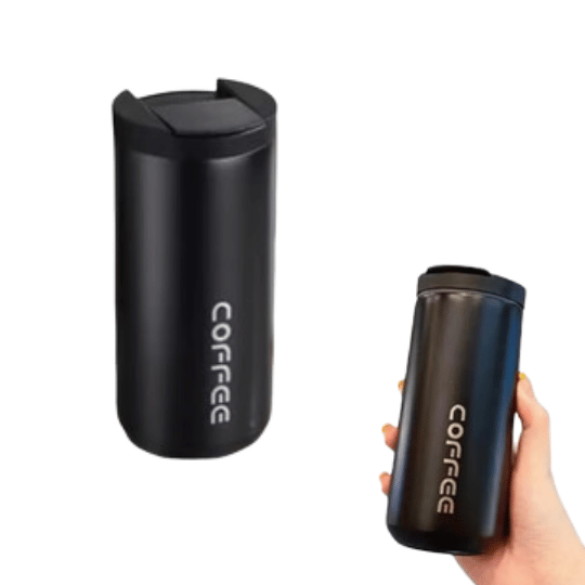 Black Stainless Steel Travel Mug - 400ml