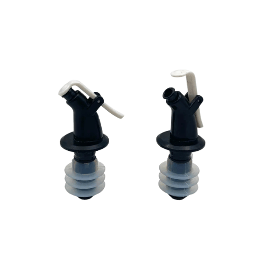 Bottle Pourer with Cover and Silicone Plug - 2pcs