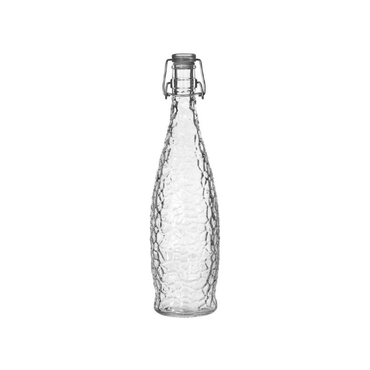 Coral Glass Bottle with Clip Cap - 1ltr