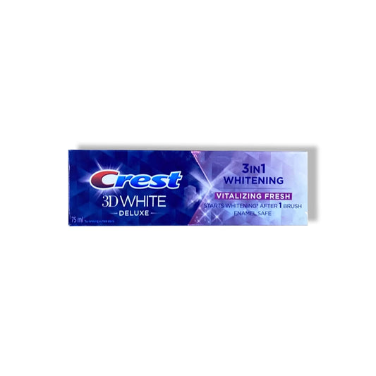 Crest 3D White 3 In 1 Whitening Vitalizing Fresh Toothpaste - 75ml