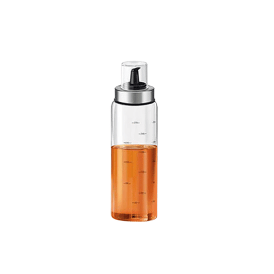 Glass Oil Bottle with Stainless Steel Cover - 300ml