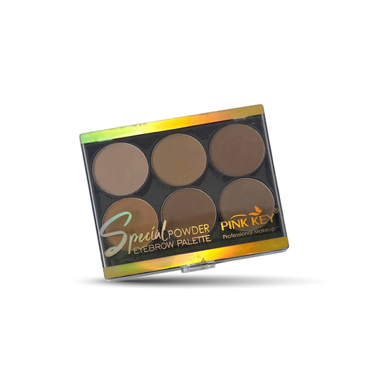 Pink Key Special Powder Eyebrow Palette - 6 Colors